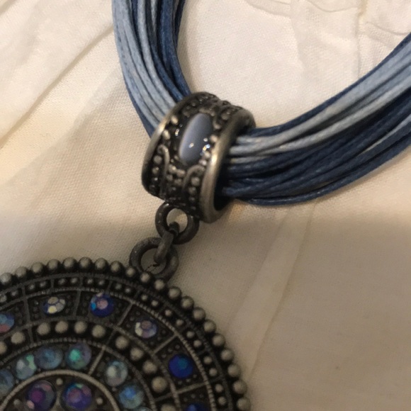 Beautiful choker with different tones of blue - Picture 5 of 6